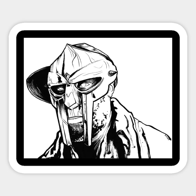 MF Doom drawing Sticker by Boulet420